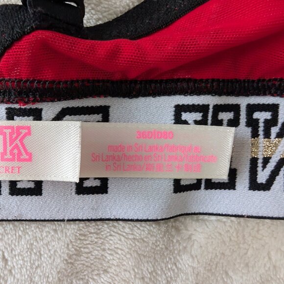 3/$30 PINK Victoria secret plaid gold detail bra - Picture 6 of 6